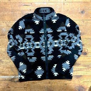 Lucky Full zip Aztec print sweatshirt